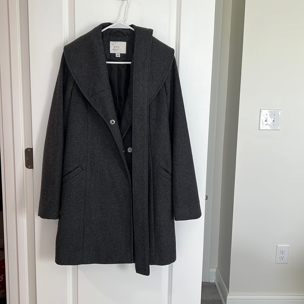 Dark grey peacoat